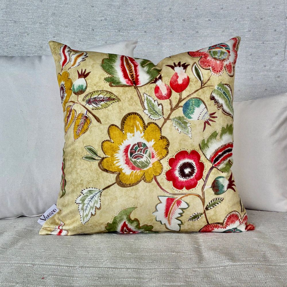 βελούδινο μαξιλάρι - floral