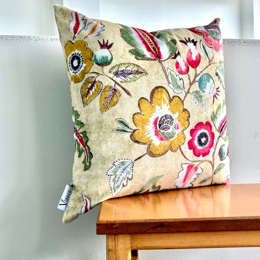 βελούδινο μαξιλάρι - floral