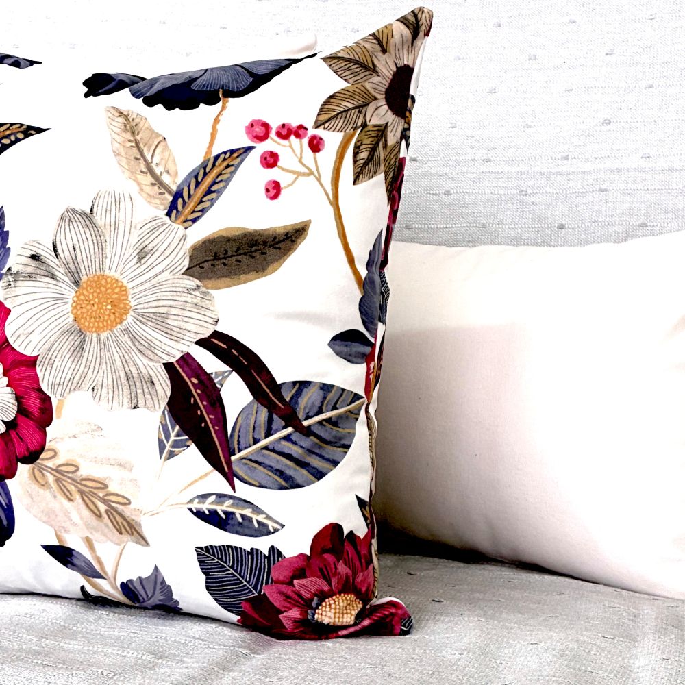 βελούδινο μαξιλάρι - daisies