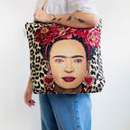 τσάντα tote - frida leopard