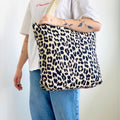 τσάντα tote - leopard print