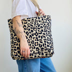 τσάντα tote - leopard print
