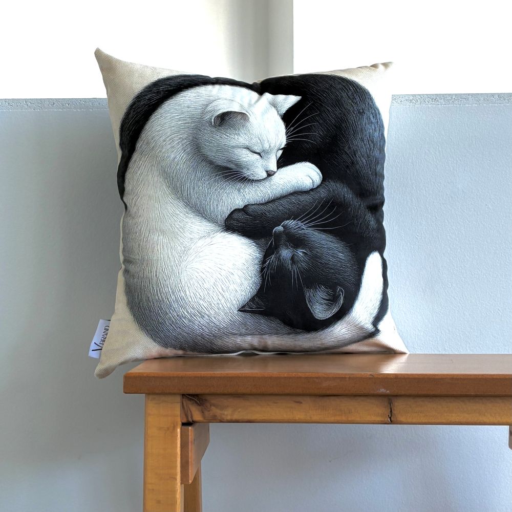 βελούδινο μαξιλάρι - cats